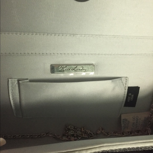 Kate Landry Silver Mesh Metal Clutch Purse - Picture 6 of 7